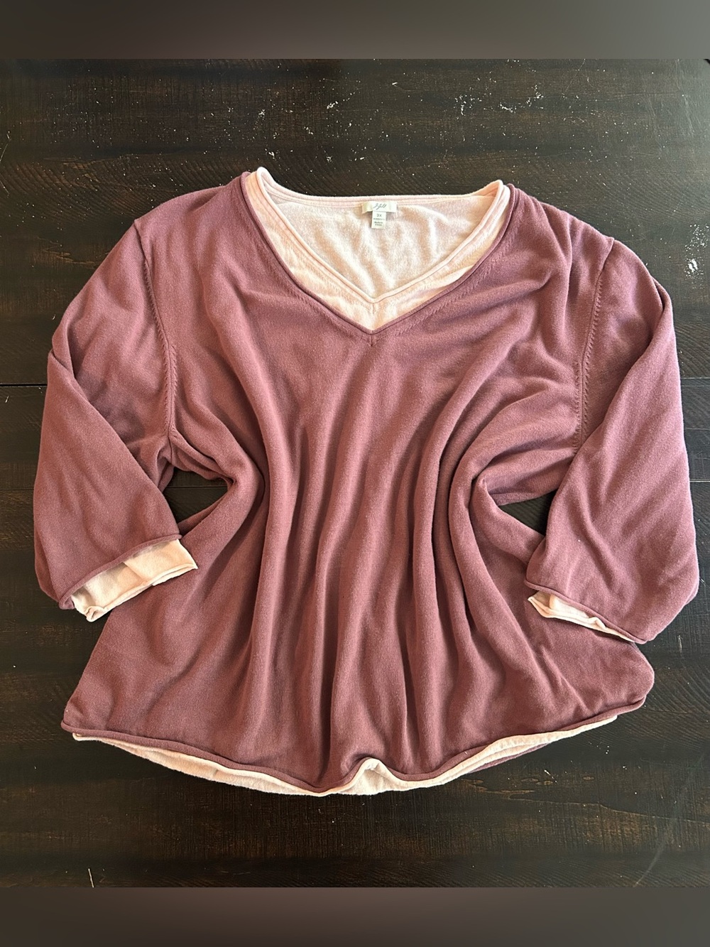 J.Jill Layered V-Neck Pullover Sweater  3X